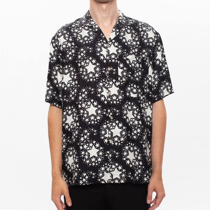 Gucci Star Print Silk Oversized Bowling Shirt For Men Black 625502-ZAENN-1060
