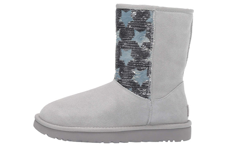 (WMNS) UGG Classic Short 'Sequin Stars Grey' 9333160-GREY