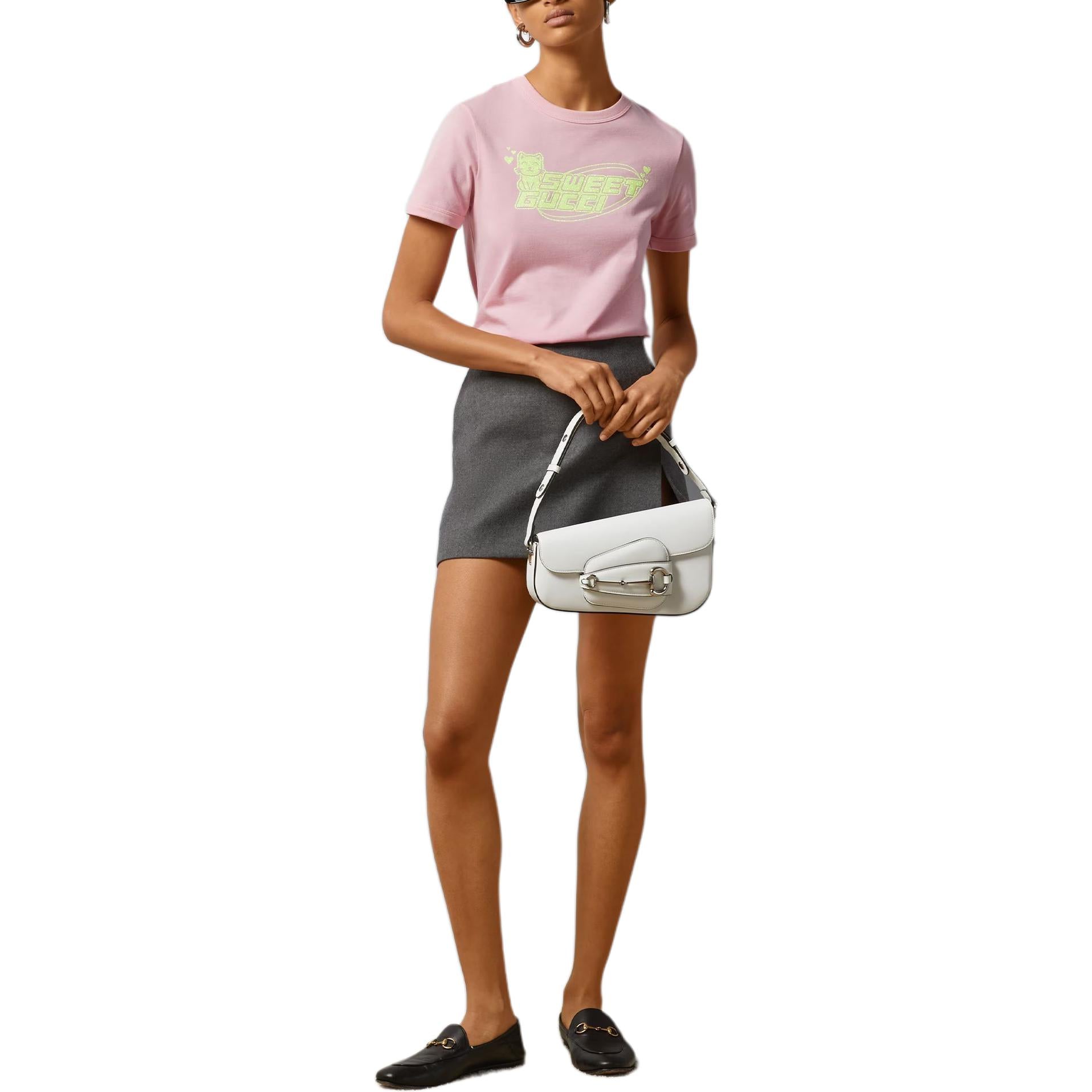 (WMNS) Gucci Cotton Jersey T-Shirt 'Pink' 723566-XJGDD-5904