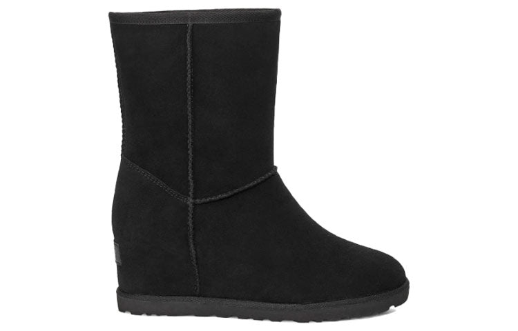 (WMNS) UGG Classic Femme Short Suede Black 1104611-BLK