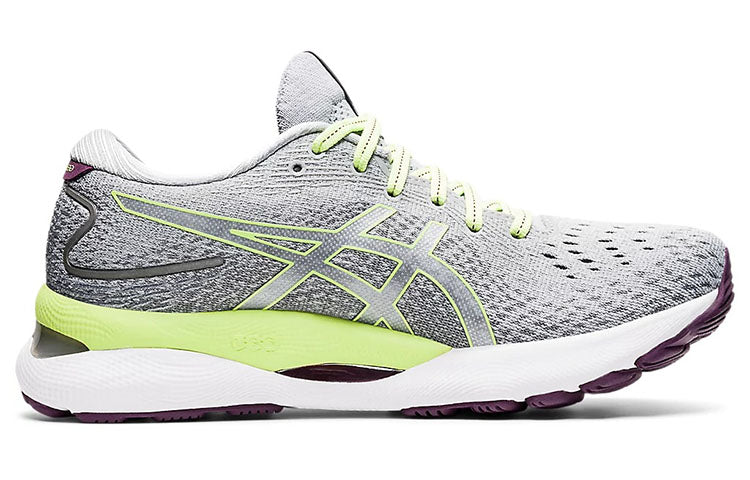 (WMNS) ASICS Gel-Nimbus 24 Wide 'Piedmont Grey Lime Green' 1012B199-020