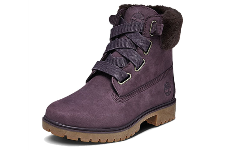 (WMNS) Timberland 6 Inch Jayne Shearling Waterproof Wide-Fit Boots 'Dark Purple' A298AW