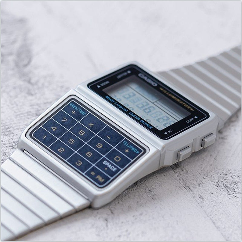 CASIO Quartz Waterproof Analog Mens Silver Digital DBC-611-1