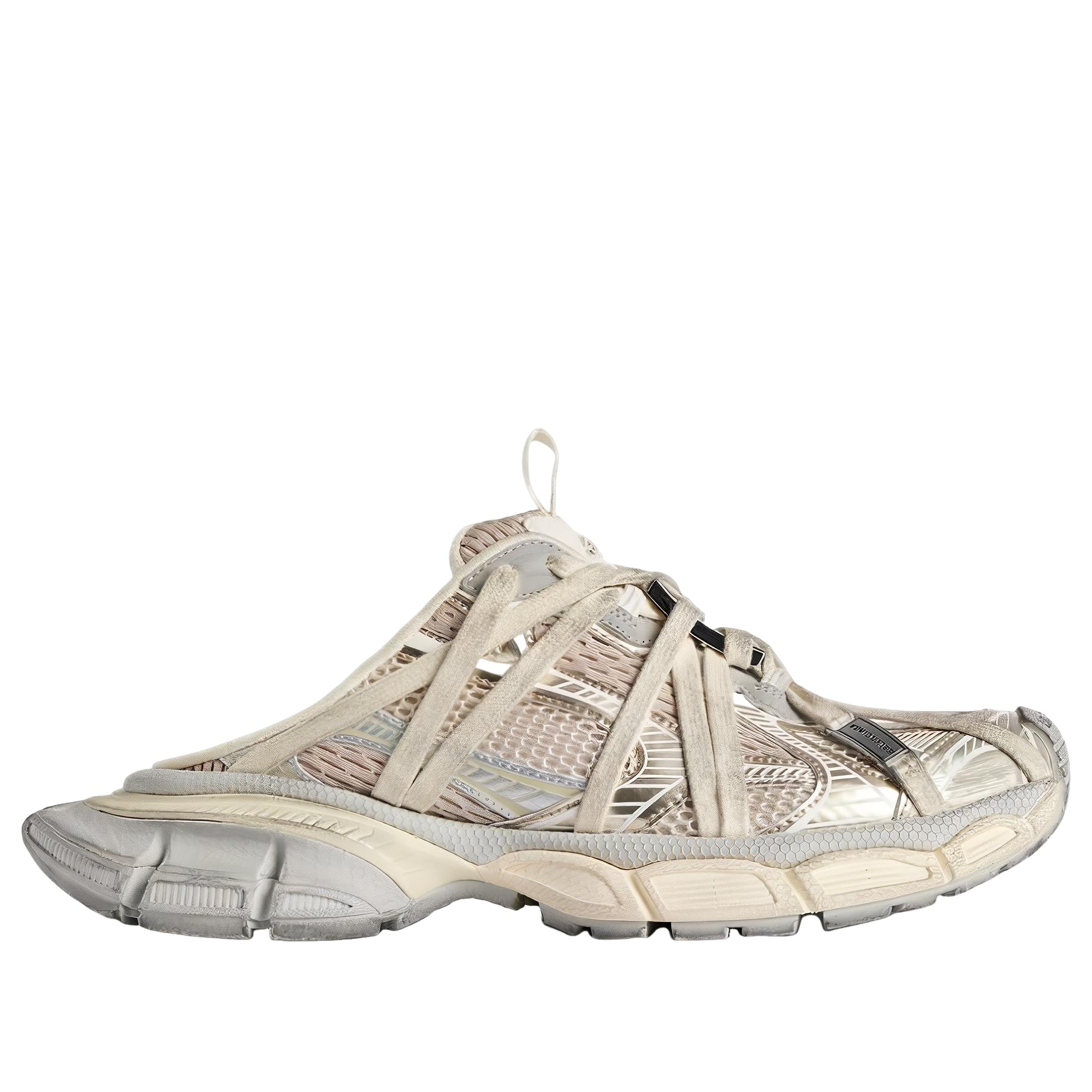 Balenciaga 3xl Extreme Laces Mule in Eggshell 'White' 837572W3XLW9191