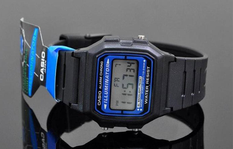 CASIO G Shock Waterproof Quartz Sports Mens Black Digital F-105W-1A