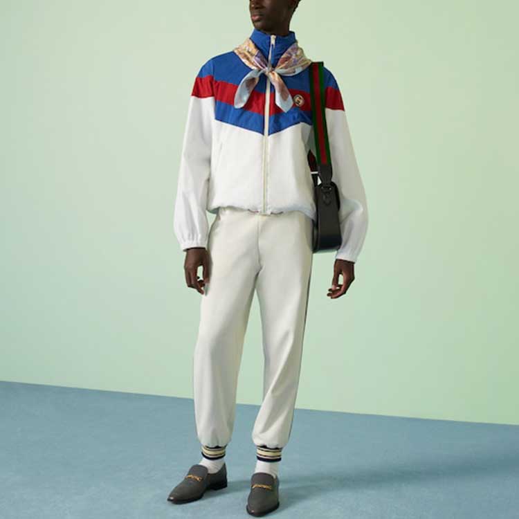 Gucci Nylon Zip Jacket With Patch 'White' 742815-ZAN7X-9198