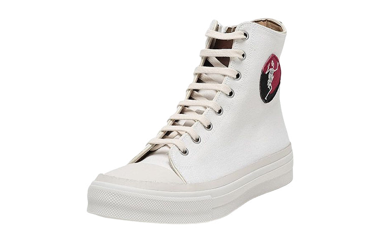 Alexander Mcqueen Skeleton Patch High-top Sneakers 'White' 505140W4H549163