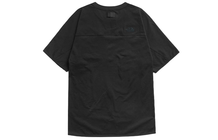 Men's THE NORTH FACE Chest Pocket Tee Sweat Absorbing Loose Short Sleeve Black 46JD-JK3
