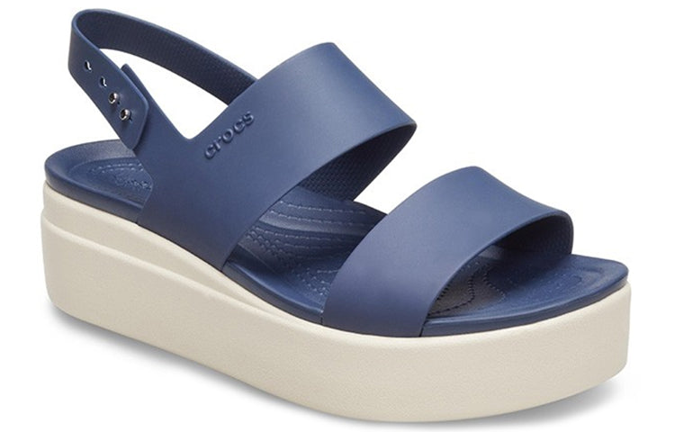(WMNS) Crocs Brooklyn Thick Sole Sandals Blue Gray 'Blue Grey' 206453-46K