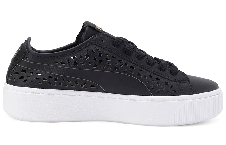 (WMNS) PUMA Vikky Stacked Laser Cut SoftFoam Sneakers Black 369378-01
