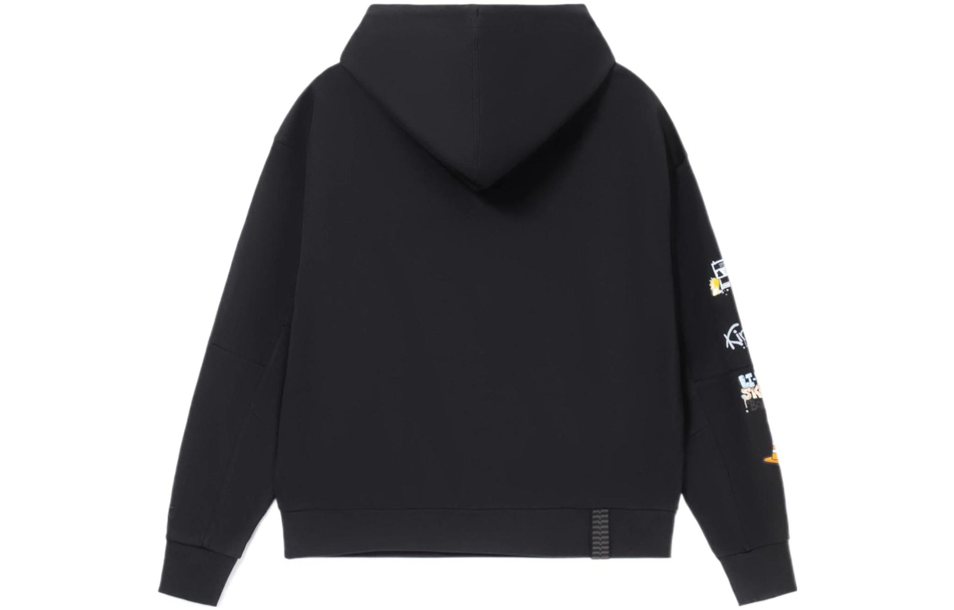 Li-Ning Skateboard Series Funny Pattern Printing Loose Pullover Hoodie 'Black White' AWDS177-4
