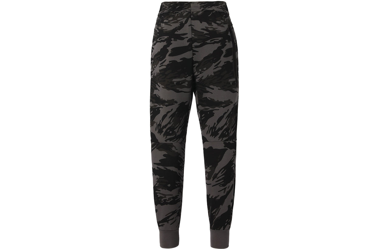 Nike Tech Fleece Camouflage Printing Casual Bundle Feet Long Pants Iron gray CU4498-068