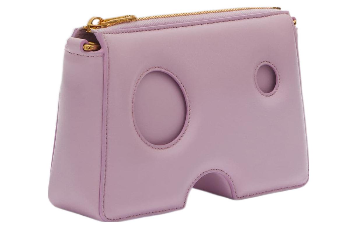(WMNS) Off-White Burrow Leather Shoulder Bag 'Lilac' OWNX008F22LEA0013600