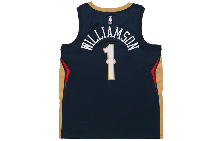 Nike NBA Zion Williamson Basketball Sports Jersey SW Fan Edition New Orleans Pelicans 1 Navy Blue Dark blue 864493-427