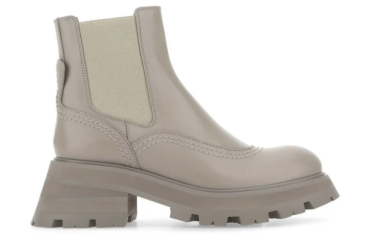 (WMNS) Alexander McQueen Wander Boots 'Leather Stone' 708060WIC6B2104