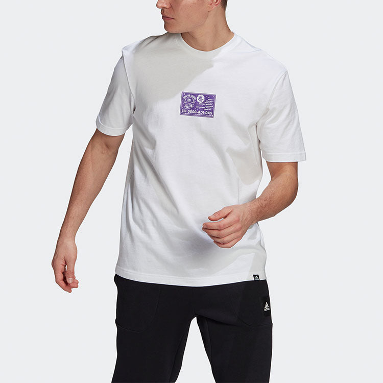 adidas Psychic Coach M Funny Printing Sports Stylish Short Sleeve White GN8183