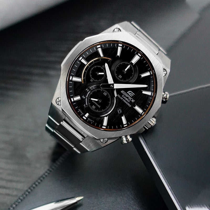 CASIO EDIFICE Solar Powered Mens Gray Analog EFS-S570DC-1A
