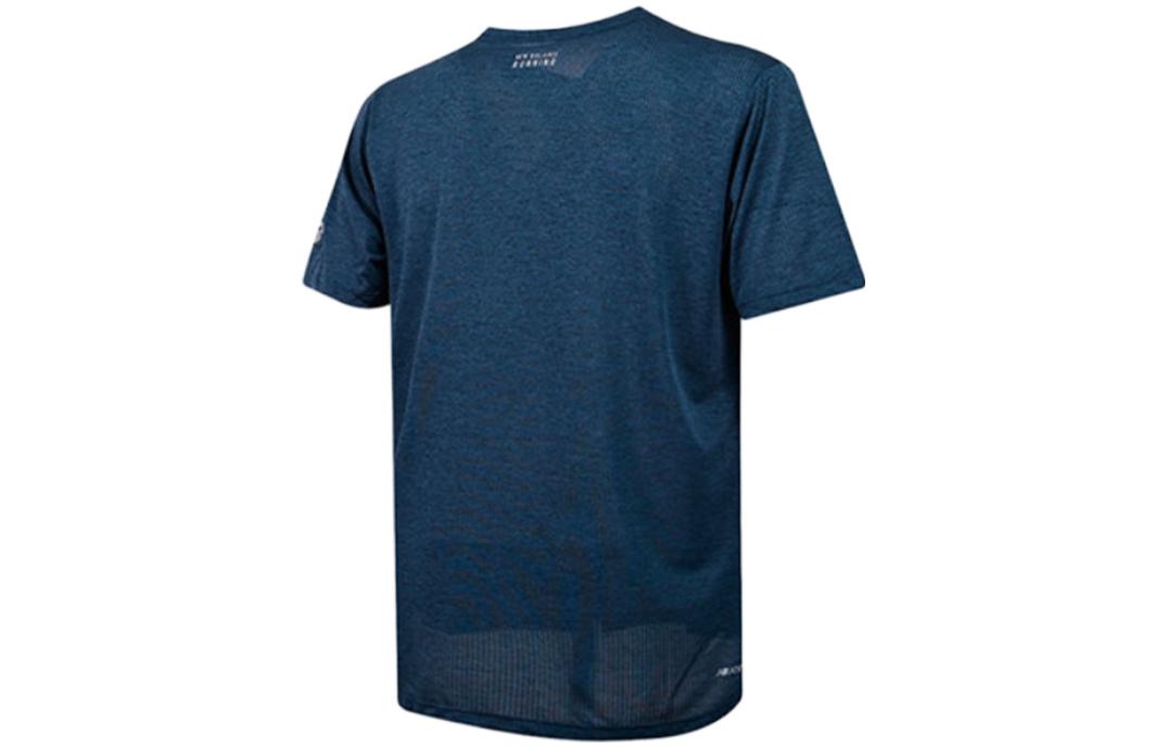 New Balance Impact Graphic Run Short Sleeve T-Shirt Asia Sizing 'Navy' AMT21277-ECR