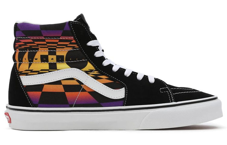 Vans Graphic Check SK8-HI 'Black Purple' VN0A7Q5NB5N