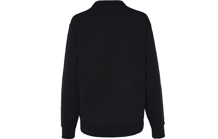 (WMNS) KENZO Embroidery Round-neck Swea Black FA62SW8204MD-99