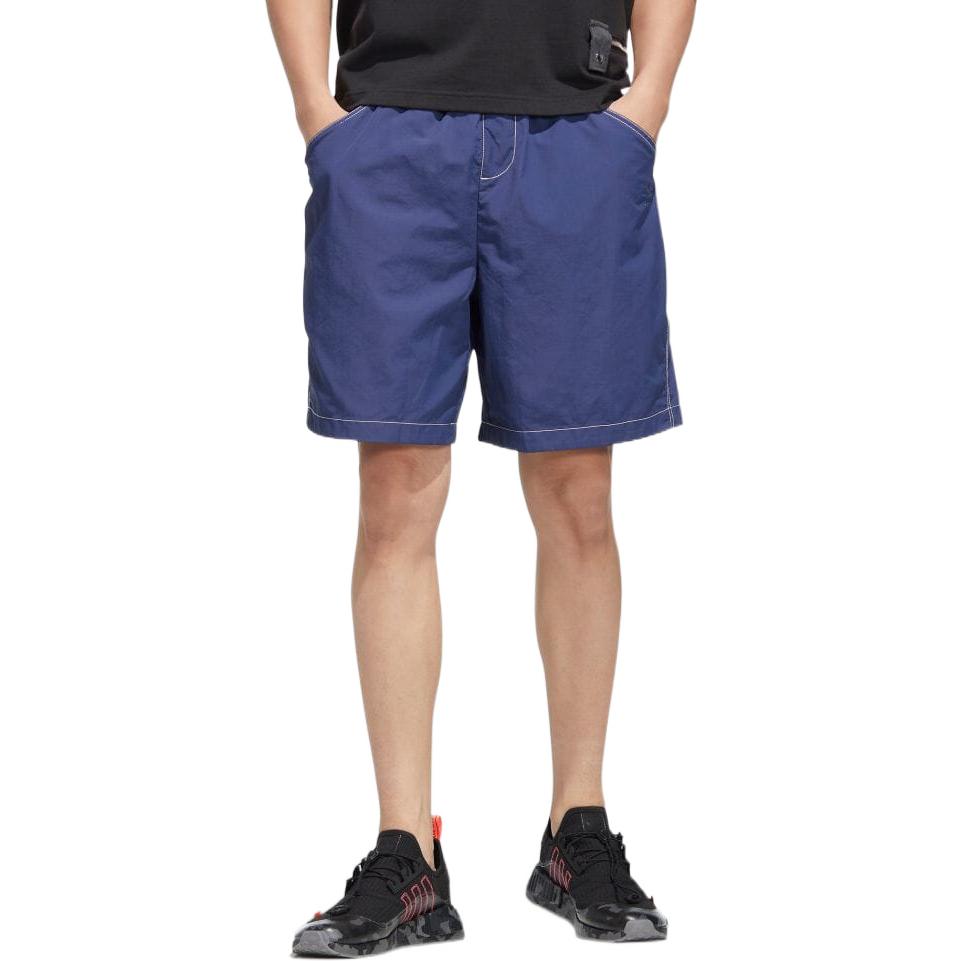 adidas originals Solid Color Casual Sports Shorts Blue HM8003