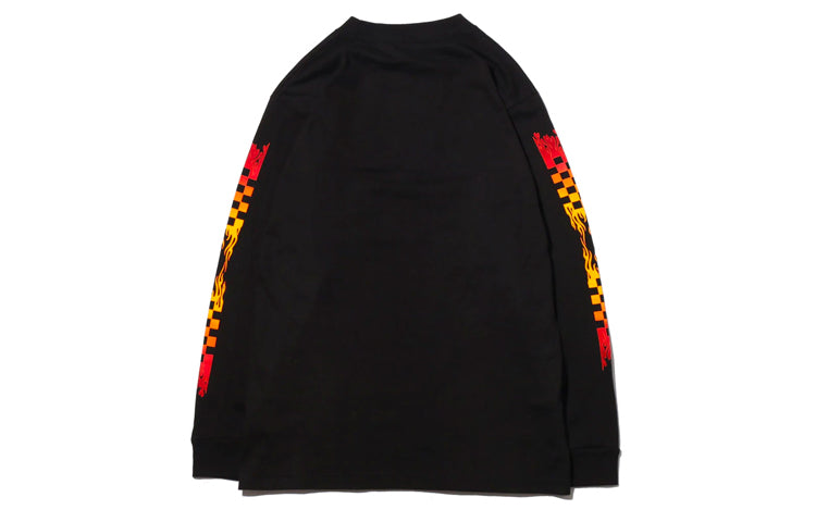 Vans Mens L/S Red Printing Round Neck Black VN0A3GNPJ8Z