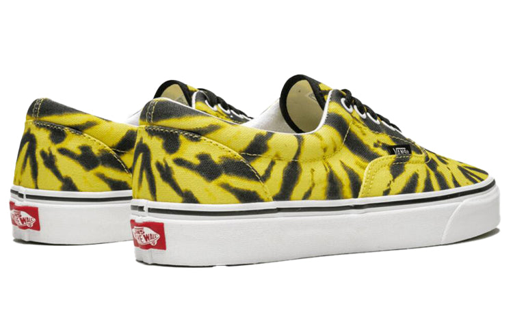 Vans Era Breathable Non-Slip Wear-Resistant Low Top Casual Skate Shoes Unisex Black Yellow VN0A38FRVPA
