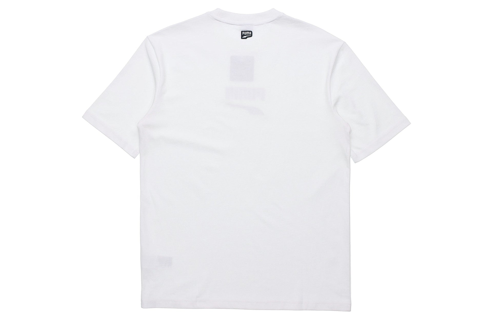 PUMA Downtown Classical Logo Short Sleeve TEE Men White 597348-52