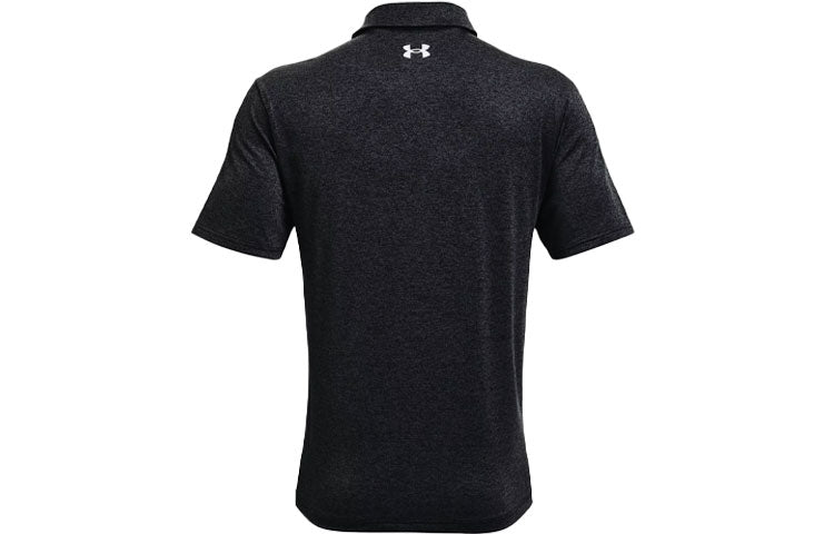 Men's Under Armour Logo Printing Athleisure Casual Sports Polo Shirt Black 1327037-029