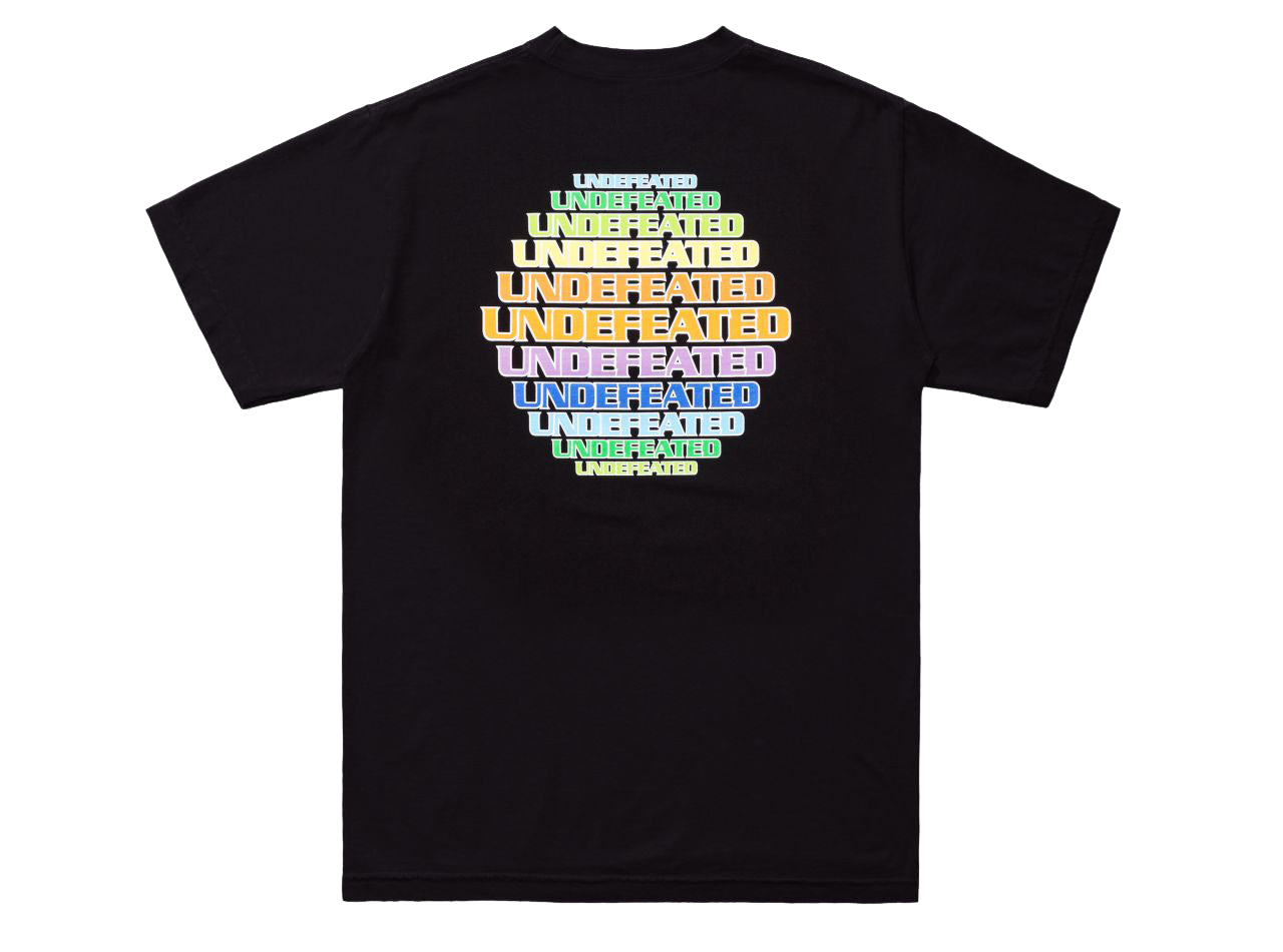 UNDEFEATED Retro Repeat S/S Tee Back Letter Applique Short-sleeve Tee Unisex Black 80104-BLACK