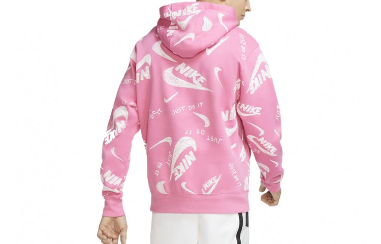 Nike Sportswear Logo Printing Sports Pullover Pink CU4341-684
