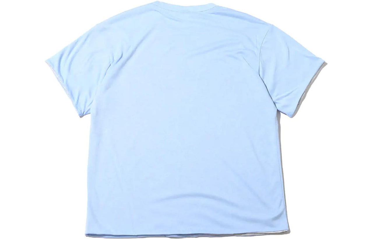Men's Nike Solid Color Logo Alphabet Printing Reversible Casual Round Neck Short Sleeve Blue T-Shirt DQ4248-425