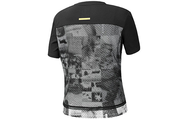 (WMNS) FILA Athletics Printing Round-neck Black A11W021105G-BK