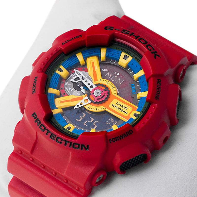 CASIO G-Shock Analog-Digital 'Red' GA-110FC-1A