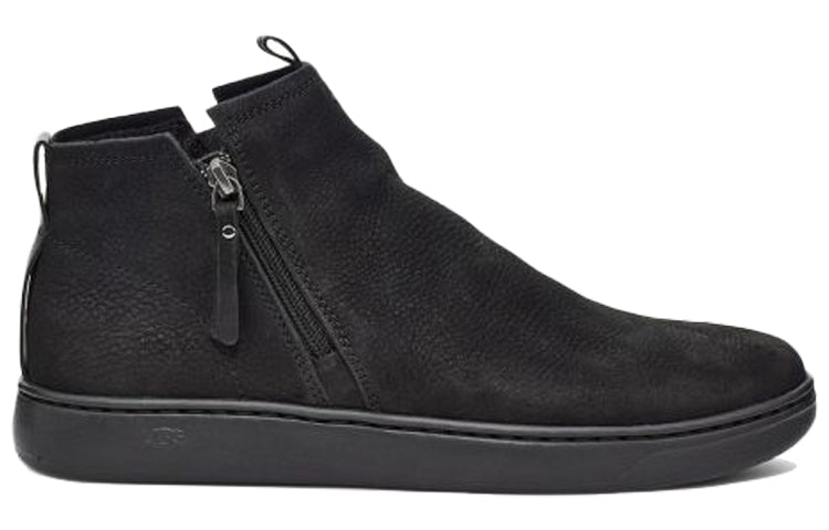 UGG Pismo Cowhide Zipper Skateboarding Shoes Black 1110979-BTNL