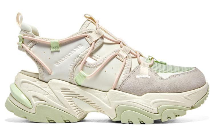 (WMNS) Skechers D'lites Sandal 'White Grey Green' 119860-NTGR