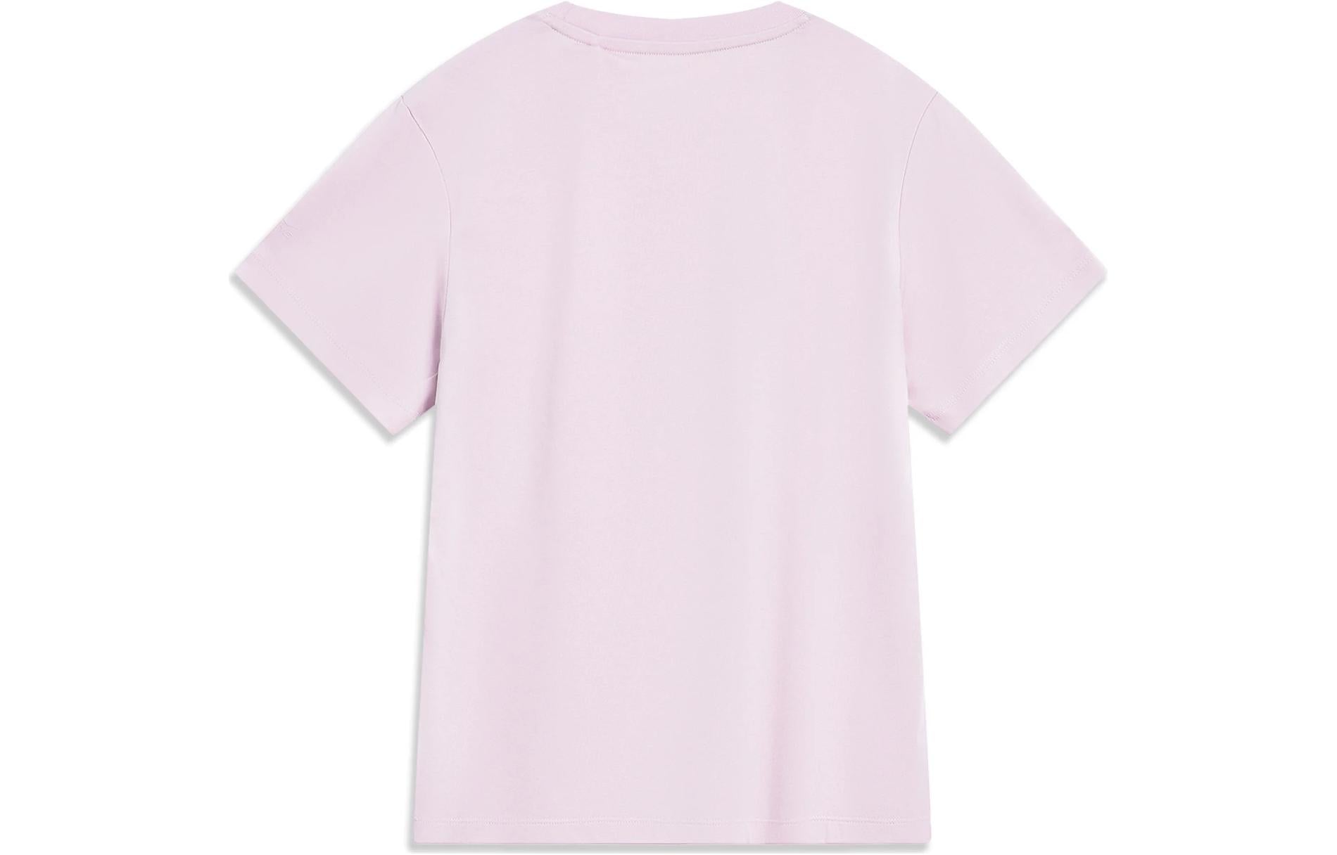 (WMNS) Li-Ning Small Graphic T-shirt 'Pink' AHST432-2