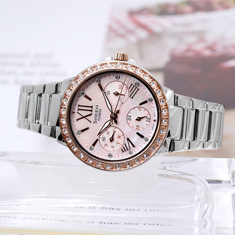 CASIO Female SHEEN Japan / South Korea Fashion Gold Analog SHE-3052SG-4A