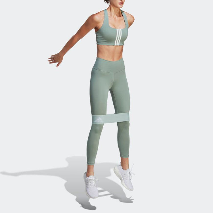 (WMNS) adidas Optime Training 7/8 Leggings 'Green' HR9604