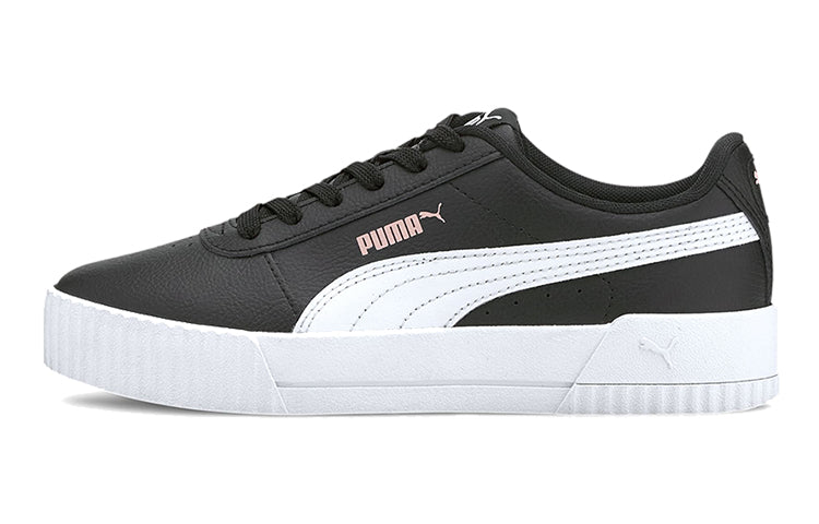 (GS) PUMA Carina L Casual Board Shoes Black/White 370677-14