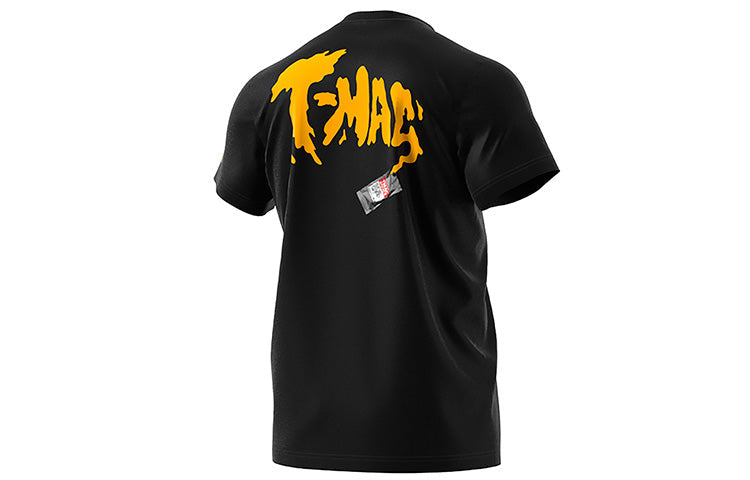 Men's adidas Tmac Sauce Crossover Short Sleeve Black T-Shirt GM4059