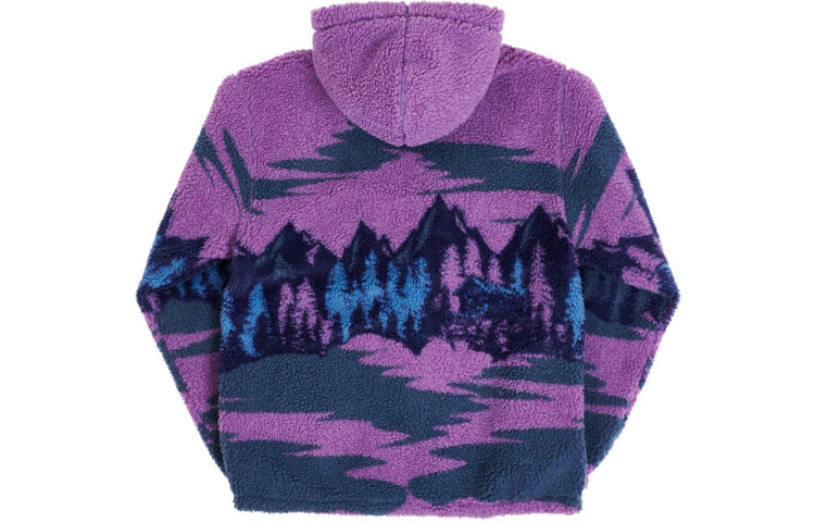 PALACE Unisex Hooded Printing Jacket Purple P19JK091
