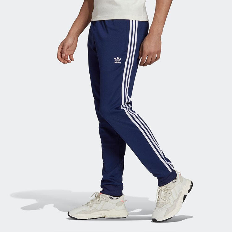 Men's adidas originals Stripe Casual Bundle Feet Sports Pants/Trousers/Joggers Blue H06714