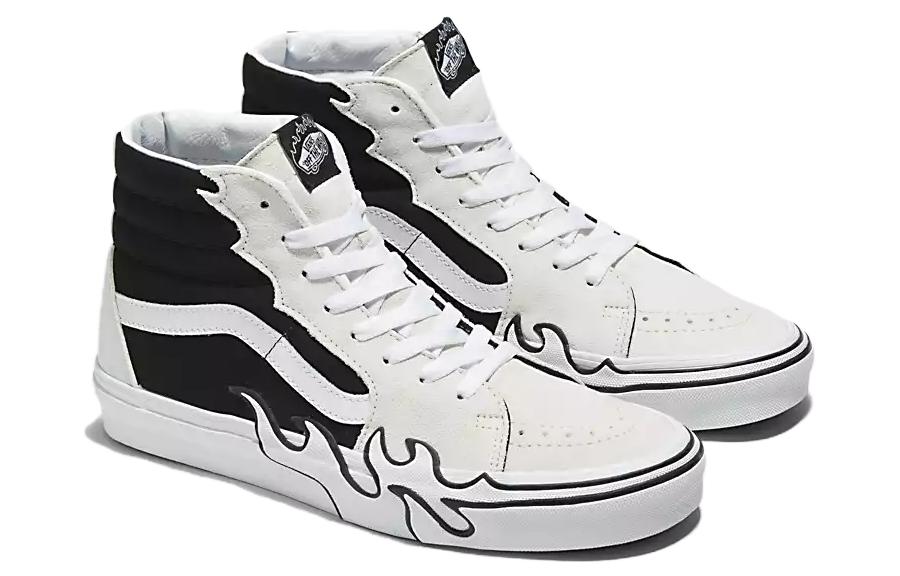 Vans SK8 Hi Flame 'White Black' VN0005UJUY6