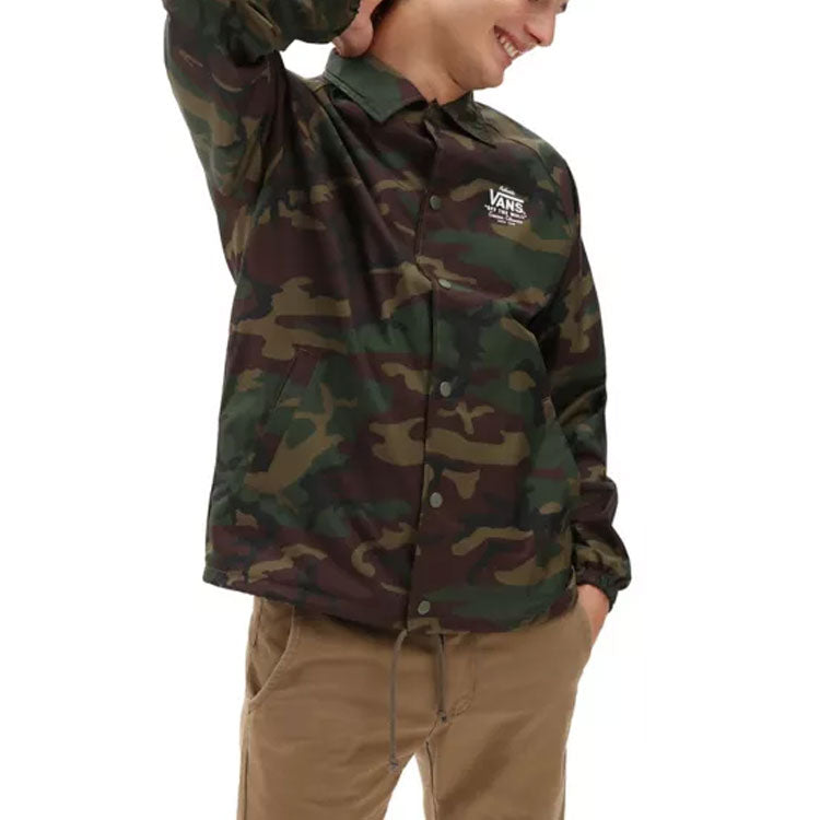Men's Vans Logo Printing lapel Windproof Jacket Camouflage VN0002MUCMA