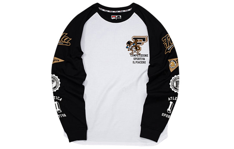 FILA FUSION Long Sleeves Minimalistic Loose Printing White T11M035206FWT