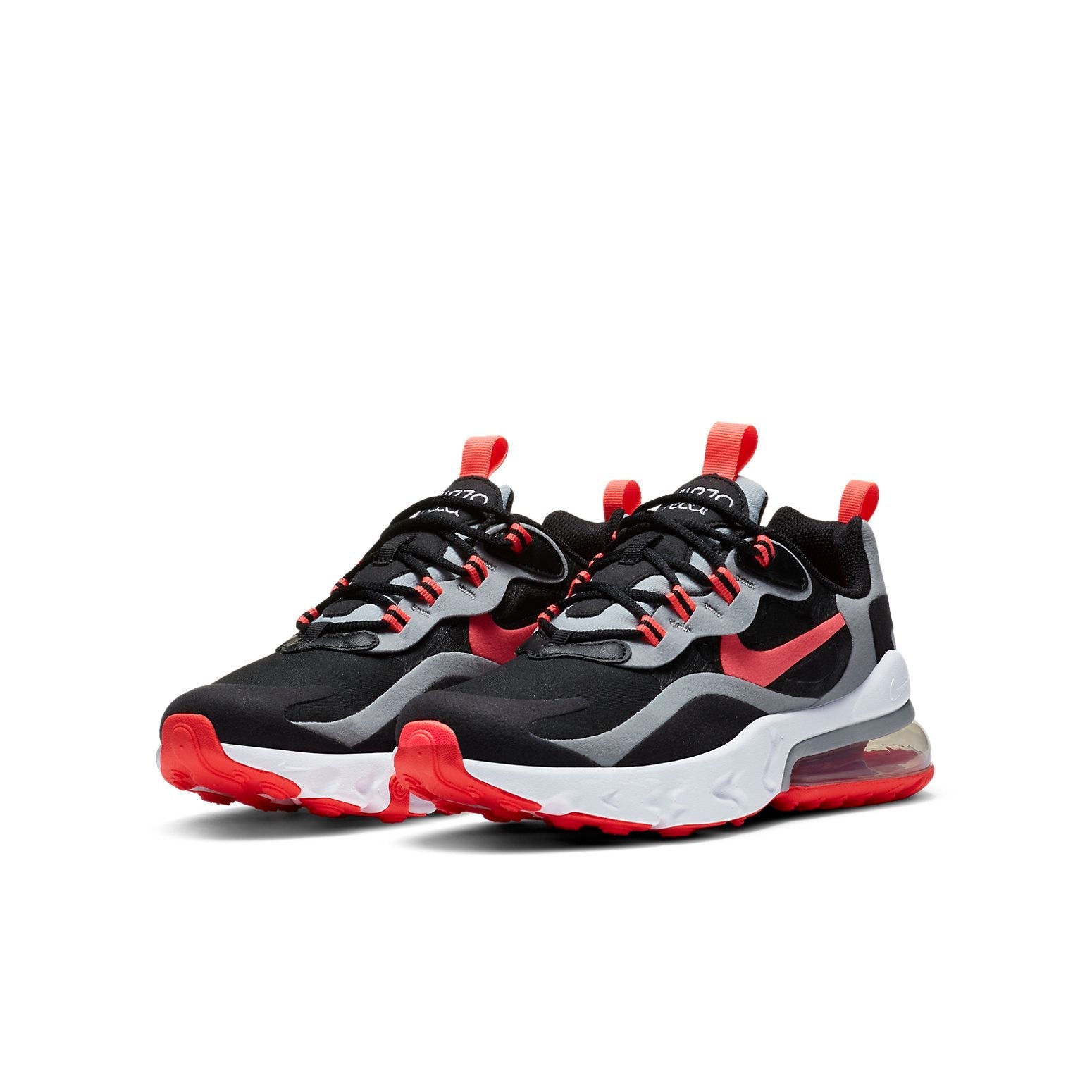 (GS) Nike Air Max 270 React 'Black Red Grey' BQ0103-019