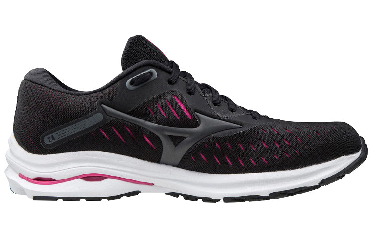 (WMNS) Mizuno Wave Rider 24 Wide 'Black Pink' J1GD200610