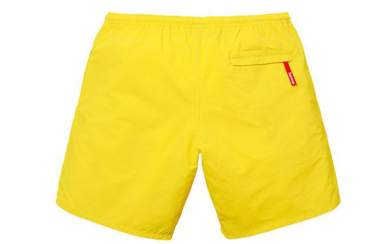 Supreme SS18 Nylon Water Short Solid Color Casual Shorts Unisex Yellow SUP-SS18-10429