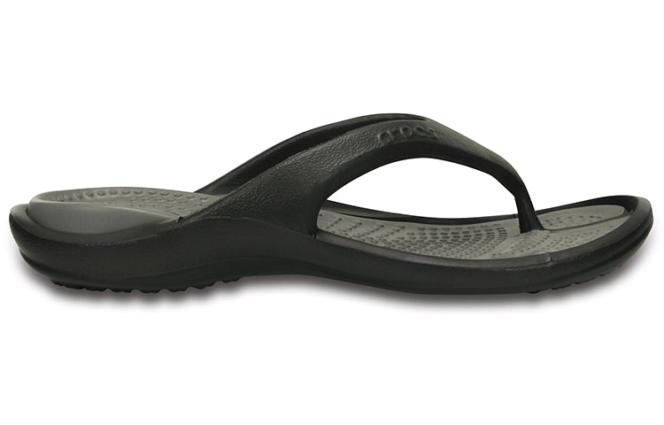 Crocs Soft Sole Cozy Flip-Flops Unisex Black Gray 10024-05M